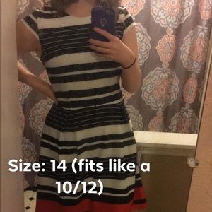 Striped Retro Swing Dress